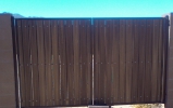 standard driveway gate with composite privacy slats